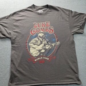Luke Combs World Tour 2023 Men's T-Shirt XL Charcoal Gray Country Concert Tee